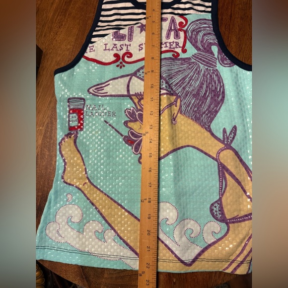 Custo Barcelona tank top runaway size 2 measurements in pictures - Picture 3 of 6